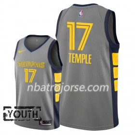 Barn Memphis Grizzlies Tröja Garrett Temple 17 2018-19 Nike City Edition Grå Swingman